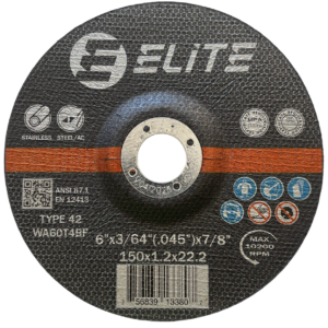 Cutting Disc 6″x.045″x7/8″ Depressed