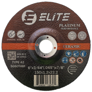 Cutting Disc 6″x.045″x7/8″ CERAMIC Platinum Performance Depressed