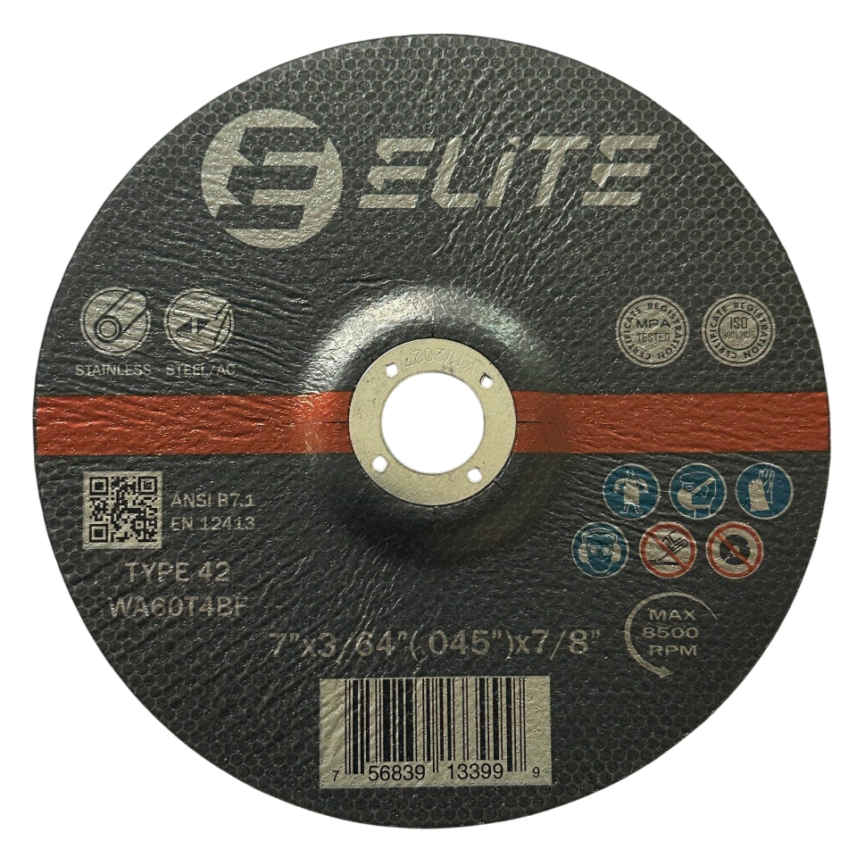Cutting Disc 7″x.045″x7/8″ Depressed