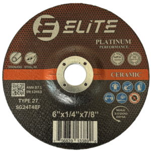 CERAMIC Grinding Disc 6″x1/4″x7/8″